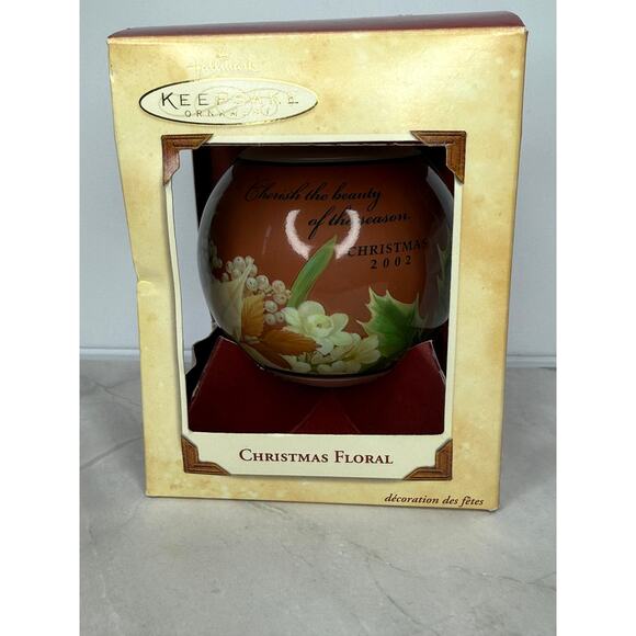 2002 Hallmark Christmas Floral Christmas Tree Ornament No Memory Card - Picture 1 of 5